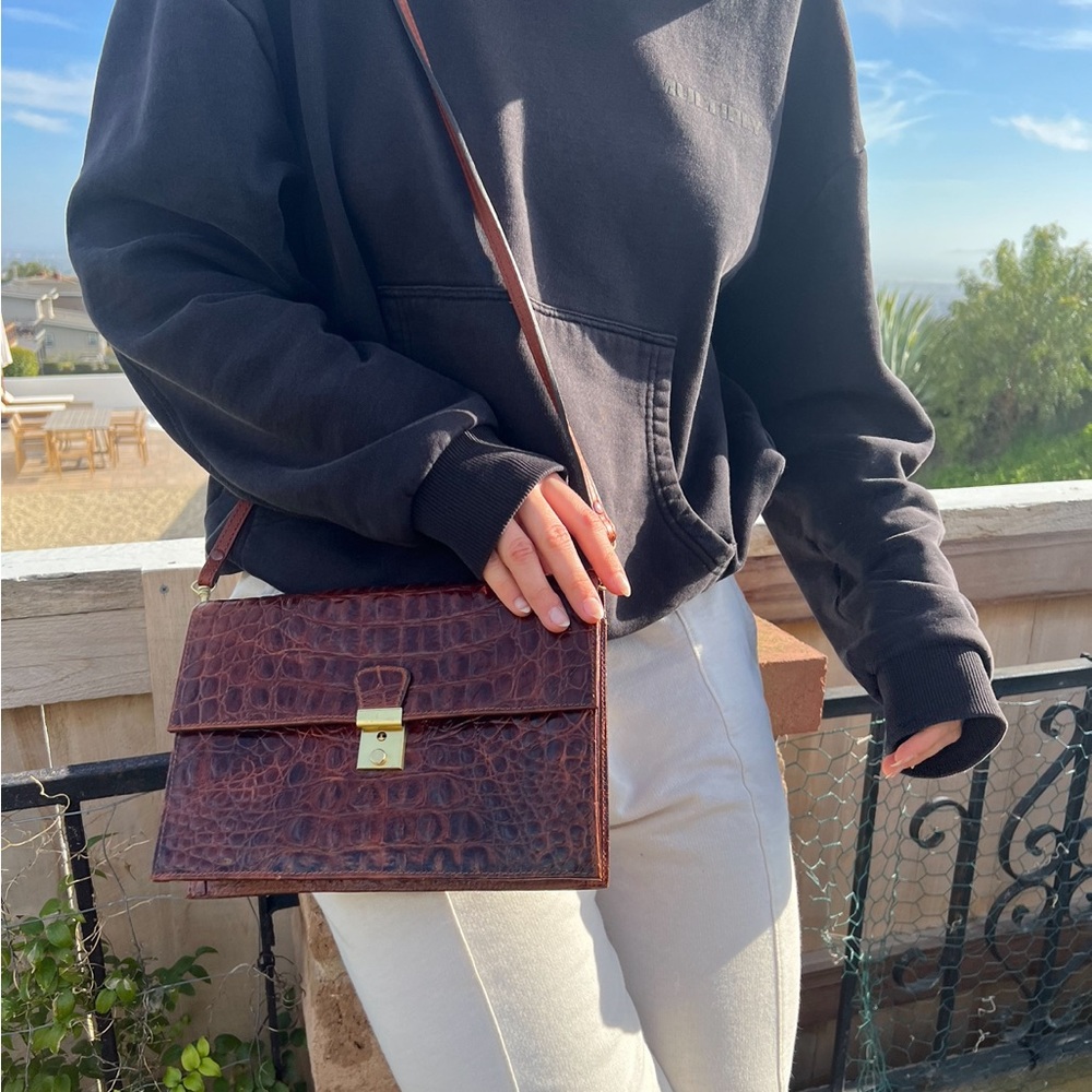 Authentic Crocodile skin cross body bag!